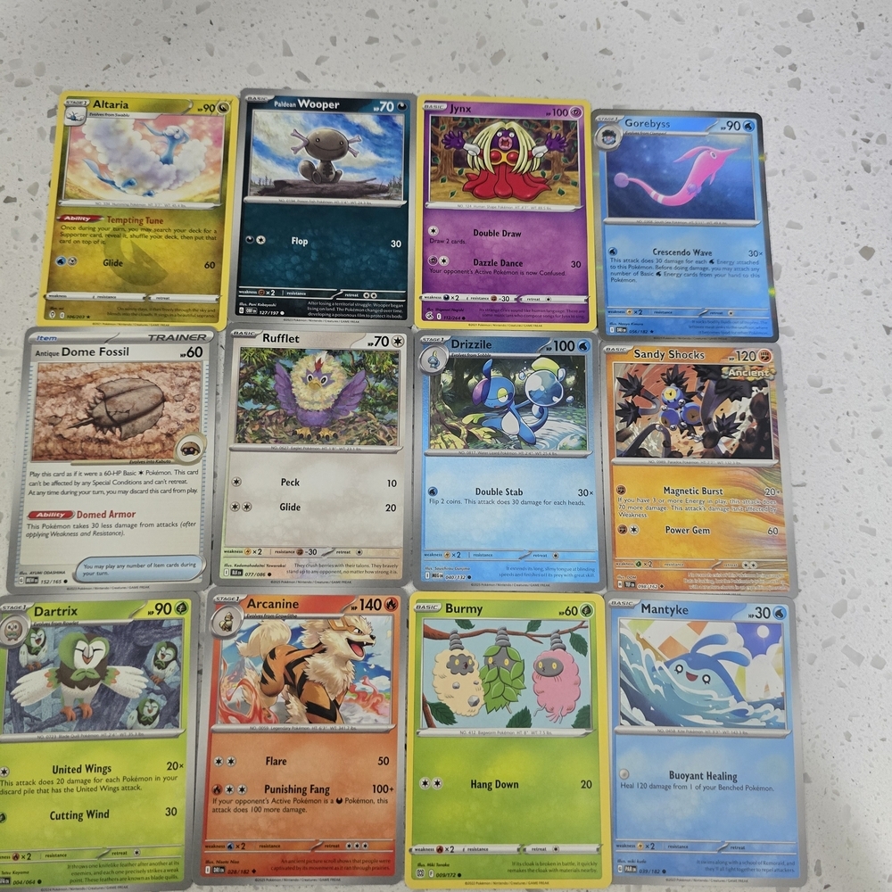 Assorted Pokémon Trading Cards - Colorful Collector Mix